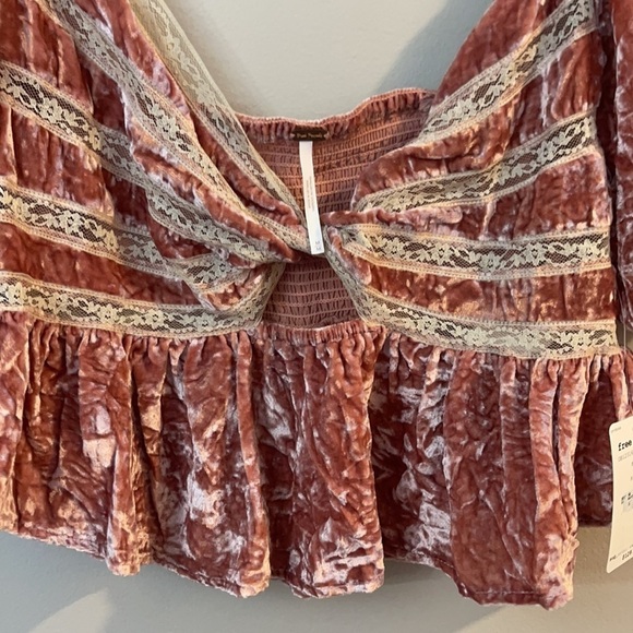 NWT Free People Your Truly Velvet Top - Picture 7 of 8
